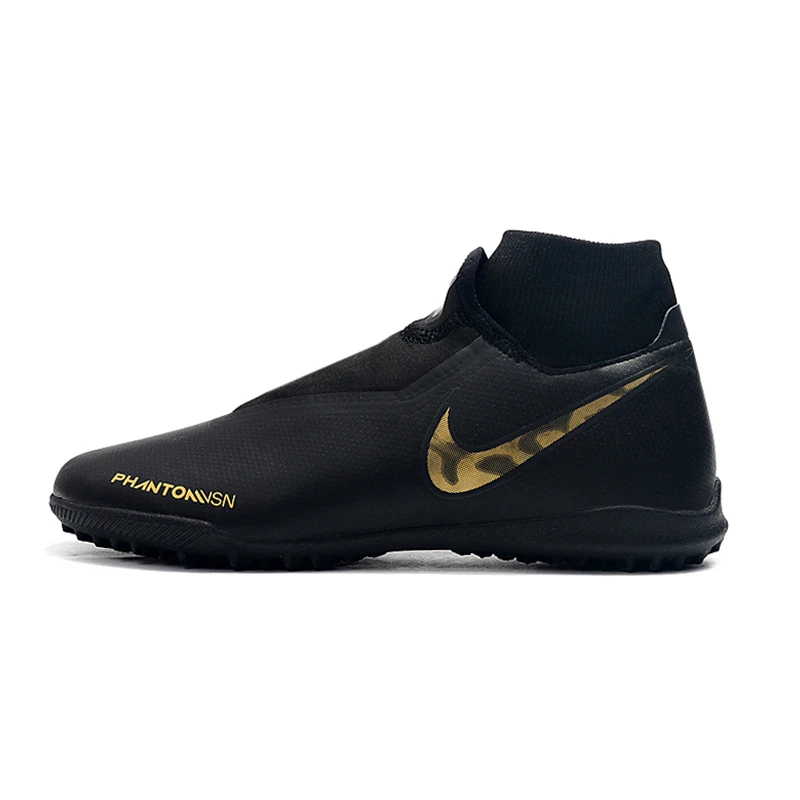 Nike Phantom Vison Academy DF TF 39-45 футбольные бутсы, кроссовки, мужские футбольные бутсы, мужские синие бутсы, дерн обувь, мужские бутсы красного цвета - Цвет: Black Lux