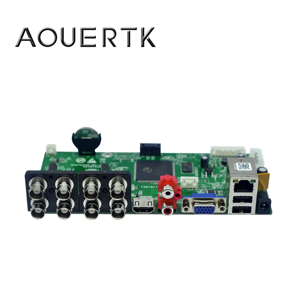 Плата видеонаблюдения AOUERTK 8 каналов 5 в 1 AHD CVI TVI CVBS 960P/1080P/5MP SATA поддержка DVR
