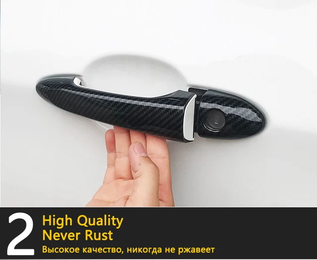 Schwarz Carbon Faser für Citroen DS3 2009 2010 2011 2012 2013 2014 2015  2016 2017 2018 2019 Auto Tür Griff abdeckung Auto Zubehör - AliExpress