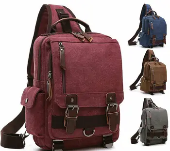 

Mens Retro Messenger Bag Canvas Shoulder Travel Rucksack Sling Bag$##