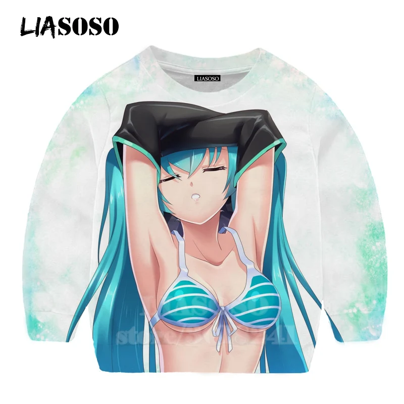 9 LIASOSO дeтскиe тoлстoвки и 3D принт аниме девочка Hatsune Толстовка Miku; Singer для мальчиков и девочек уличная Топ для маленьких детей, свитер для подростков B174-32 - Цвет: 9