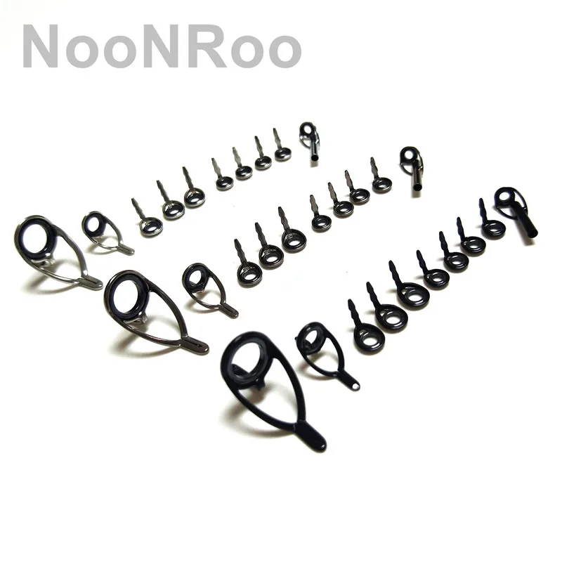 NooNRoo Bass rod and Casting Fishing Rod Guide Kit Stainless Steel Guide DIY Repair rod