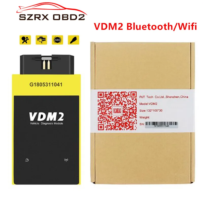 UCANDAS диагностический инструмент VDM II Wifi и Bluetooth Автомобильный сканер VDM2 V5.2 Поддержка многоязычной и Android системы