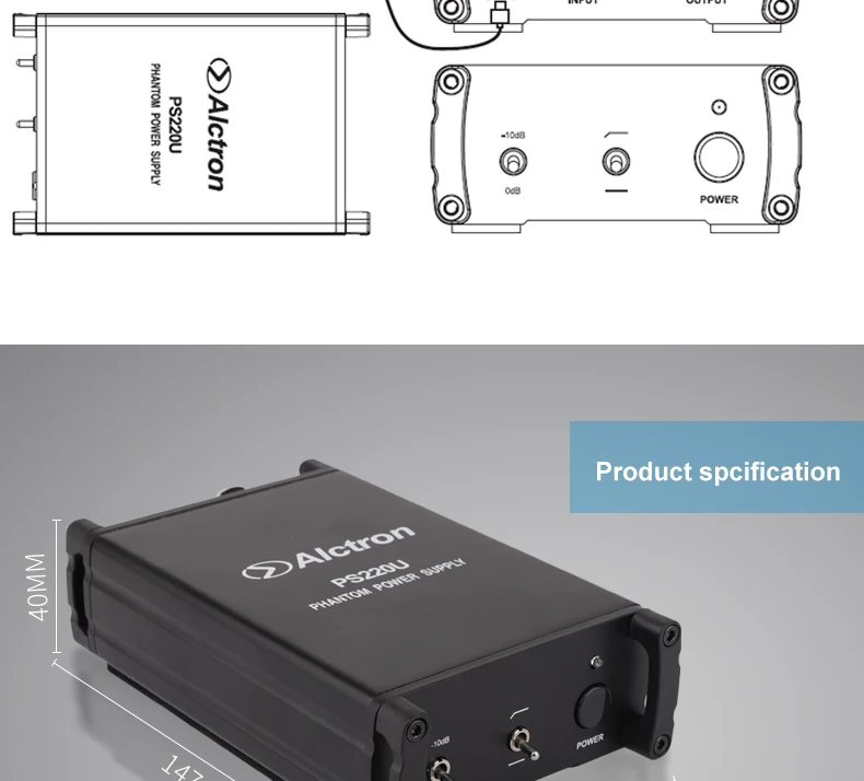 Alctron PS220U USB 48В обеспечивает стабильную и достаточно мощности к устройствам