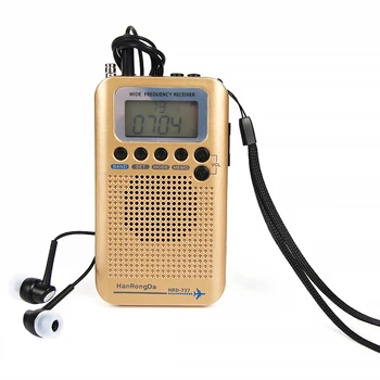 

LCD Display Travel Radio Portable Aircraft Band Radio Handheld Outdoor Camping Hiking Rechargeable Wide Frequency Receiver