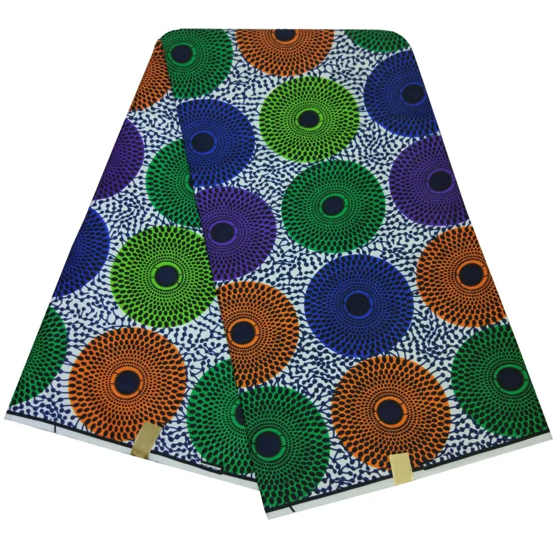 Африканская восковая ткань kente Ткань 6 ярдов Анкара африканская восковая печать Оптом Полиэстер Гана восковая ткань для платья - Цвет: HS450922D26
