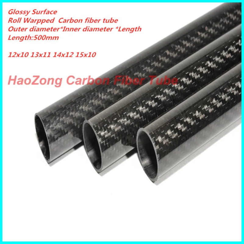 500mm Long 3k Carbon Fiber Tube 12mm 13mm 14mm 15mmcarbon Fiber Wing
