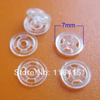 50pset/lot 7mm Snap Buttons For Craft Transparent buttons Sewing Garment Invisible small Buttons Sewing Garment Buttons 1