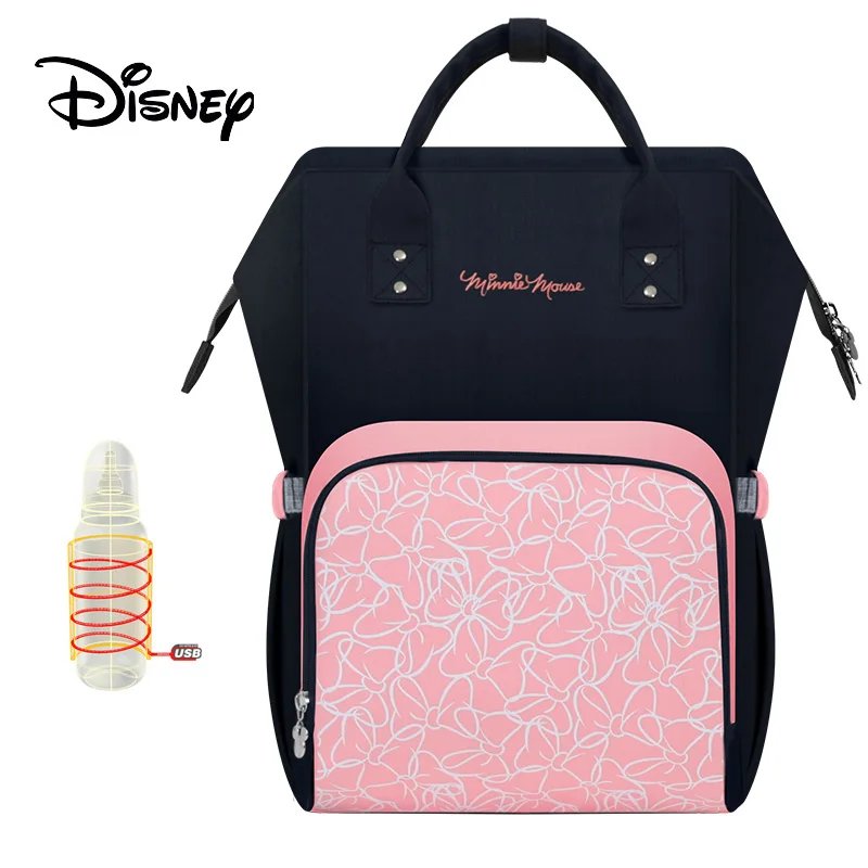 Сумка для подгузников disney, рюкзак, детские сумки для мамы, USB, для путешествий, влажный подгузник для мальчиков и девочек, органайзер для подгузников, инвалидная коляска с Микки Маусом - Цвет: bb0020