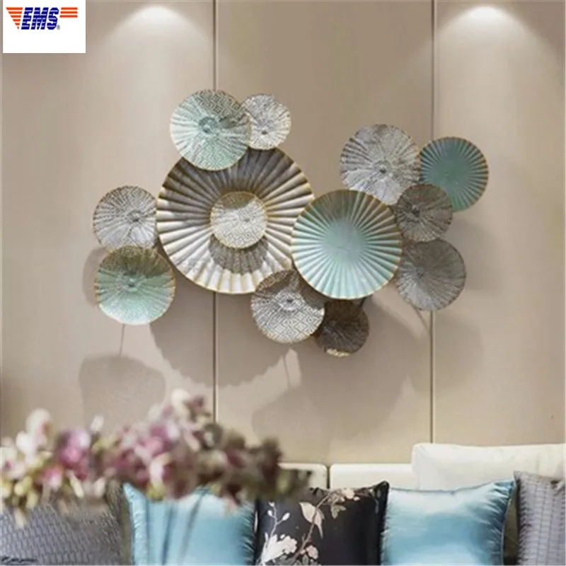 

Modern Simple Simulation Lotus Leaf Iron Art Stereoscopic Wall Hangings Creative Living Room Entryway Wall Decorations X2215