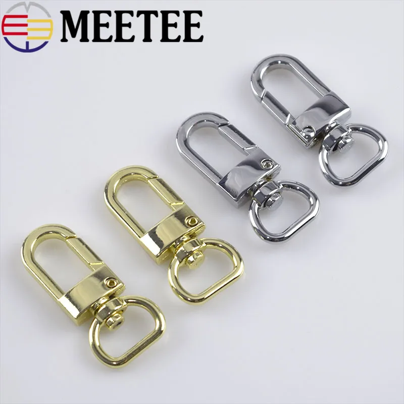Металлическая вертлюжная сумка Meetee 10 шт. 15 мм застежка карабин брелок ручная