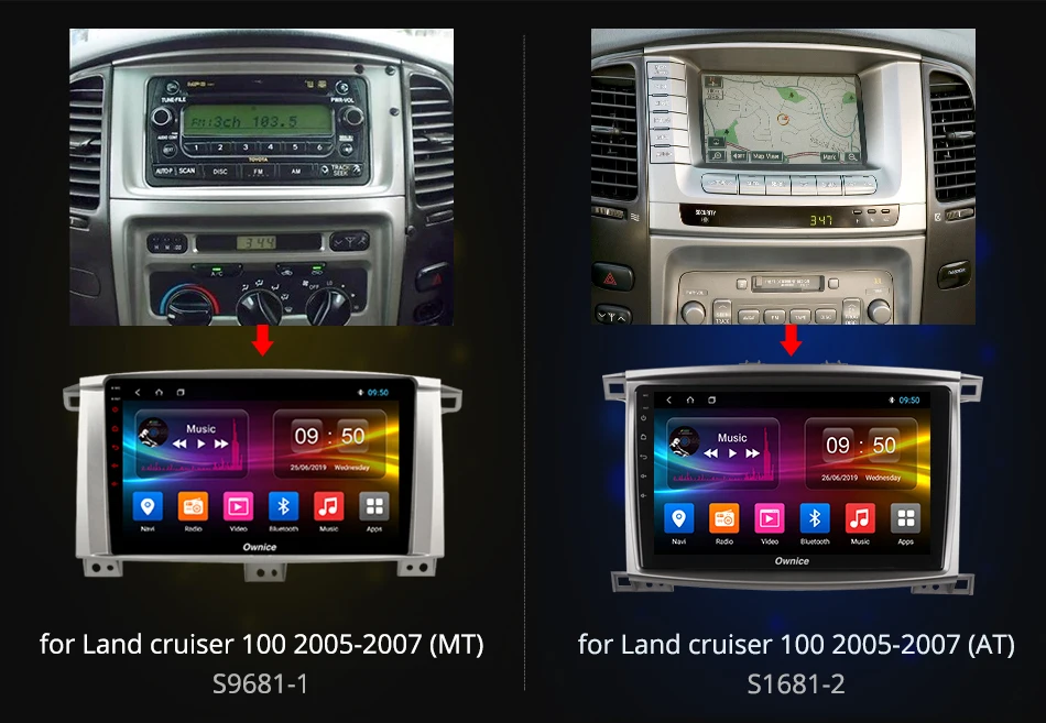 Ownice K3 K5 K6 8 ядерный Android 8,1 автомобильный Радио DVD gps навигация для Toyota Land cruiser 100 150 LC100/Lexus LX470 2005-2007