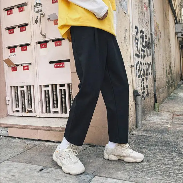 Мужские однотонные штаны Harajuku мужские новые корейские модные штаны Joogers мужские спортивные штаны уличные повседневные весенне-летние брюки - Цвет: 1