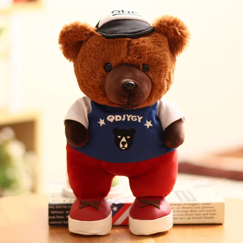 Little bear Маленькая панда щенок медведь мышь чучело Кукла Детская одежда на бретелях с «кукольным» праздник день рождения подарки украшения дома - Цвет: Little bear