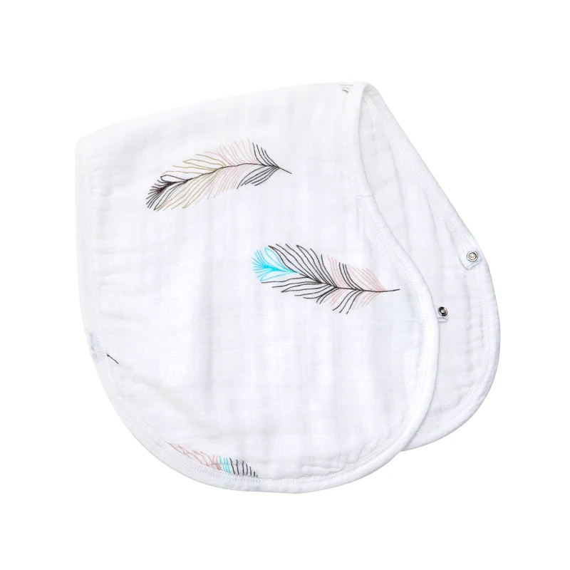 feather Удобный детский нагрудник для кормления Smock Burp Cloths Slabbetjes модная бандана детские нагрудники Drooling полотенце шарф детские вещи - Цвет: feather