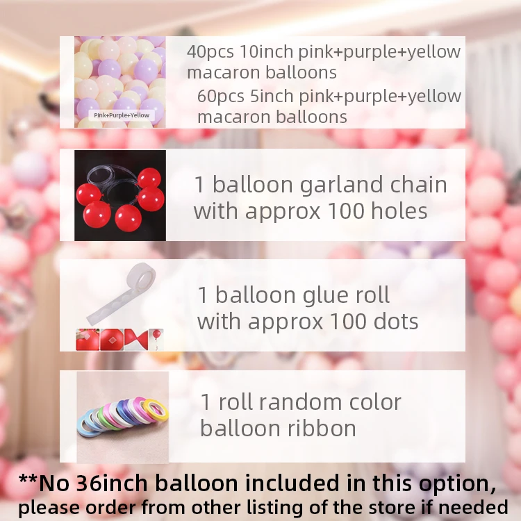 pink purple yellow 100 шт Макарон День Рождения украшения шары пастельные латексные шары гирлянды принадлежности для вечеринки Воздушный Шар АРКА Быстрая JL0143 - Цвет: pink purple yellow