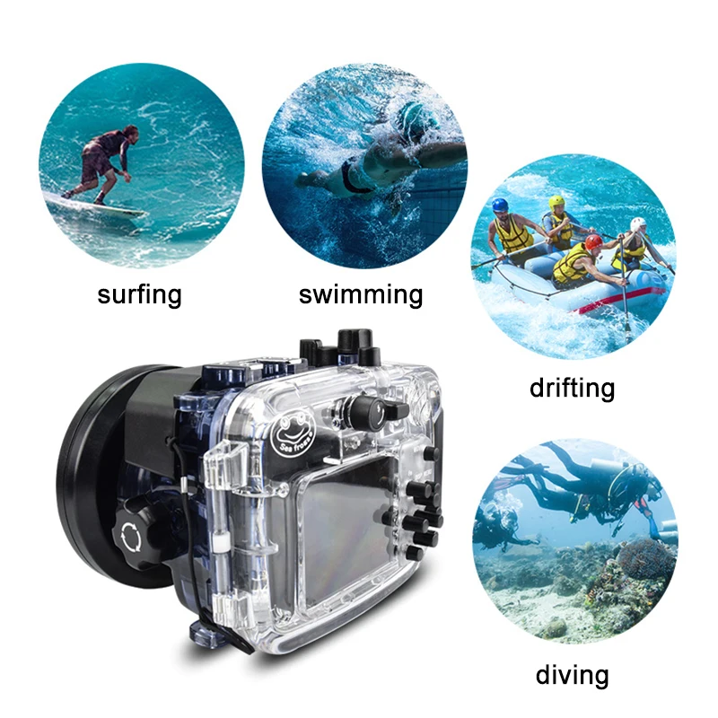 Seafrogs водонепроницаемый футляр для дайвинга для sony RX100 VII 60m 195ft защитный корпус оборудование для дайвинга камера аксессуар оболочка