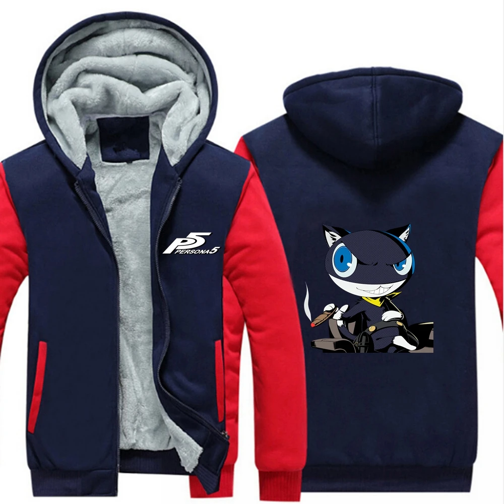 Аниме Persona 5 Nendoroid Косплей Костюм Толстовка PS5 герой пальто куртка зимняя мужская Womne толстое пальто на молнии#4