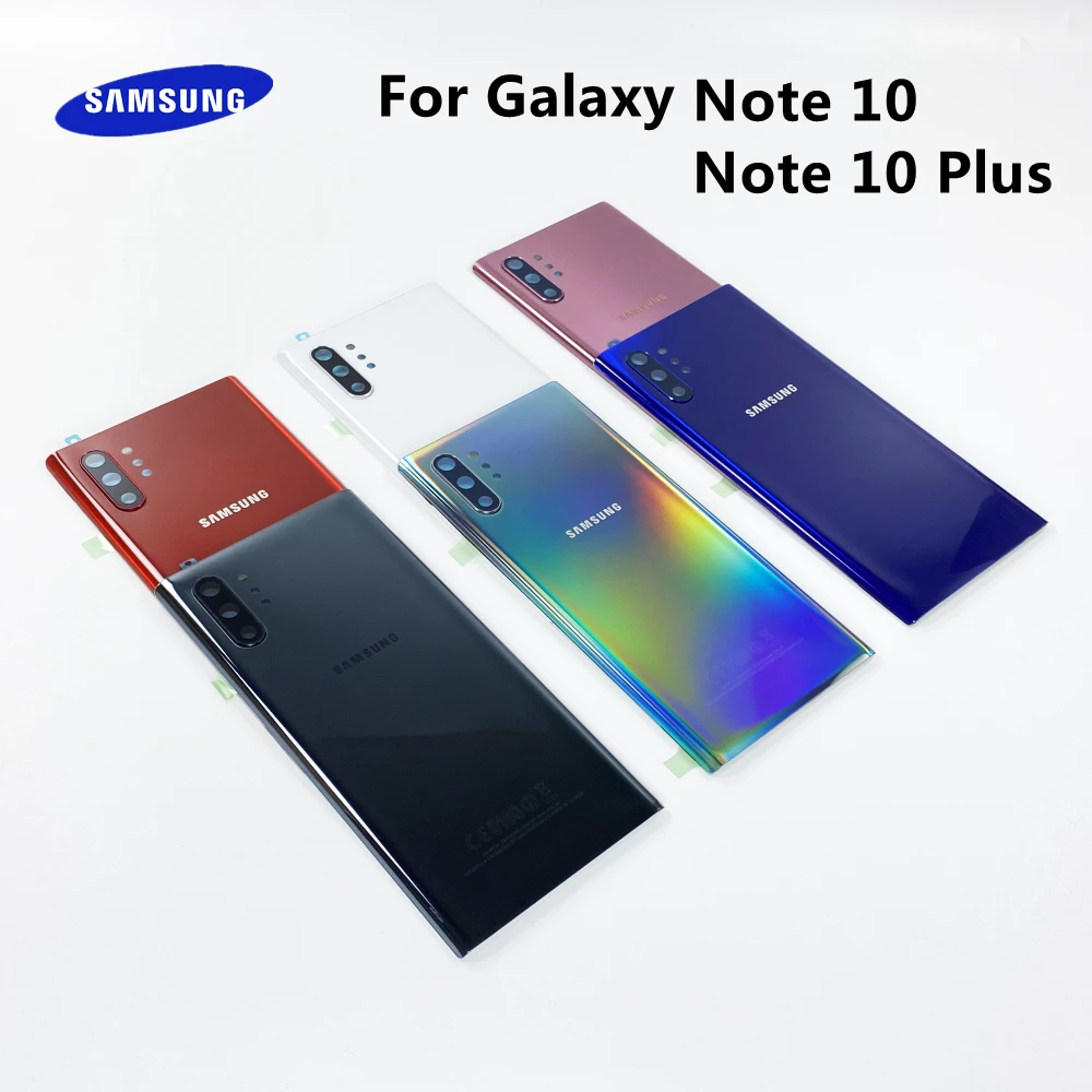 Задняя крышка батарейного отсека для SAMSUNG Galaxy Note 10 N970 N970F NOTE10 + Plus N9750 N975F стеклянный