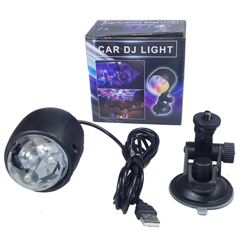 Авто диско DJ сценическое освещение светодиодный RGB лампа с хрустальным шаром лампы вечерние 1 шт. автомобильный фонарь