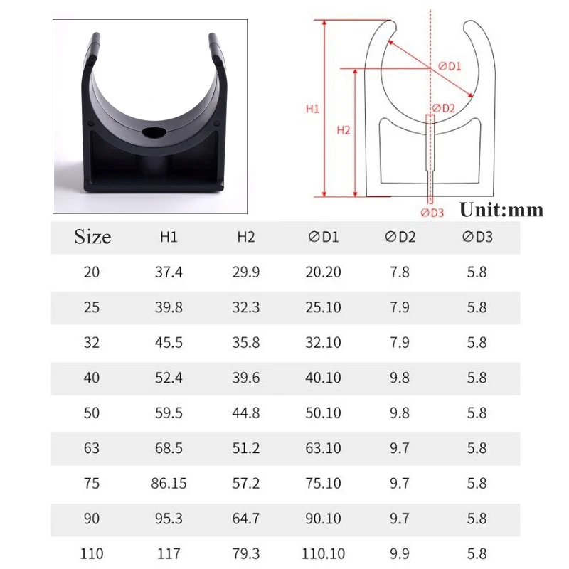 I.D. 20-110mm PVC Pipe Clamp Connector Garden Irrigation Aquarium Fish Tank Watering Adapter Fittings Fixing Joint 2-20pcs, plastic pipe connector, water pipe connector, pipe connector, water pipe fitting, irrigation pipe fitting, plastic pipe fitting