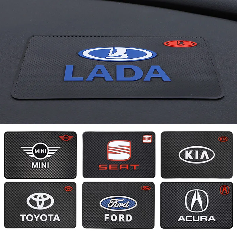 Car Non Slip Mat Ornament Interior Dashboard PVC Anti-Slip Sticky Gel Pad For Mini Acura Ford Lada Vesta Niva Samara Kalina Xray |