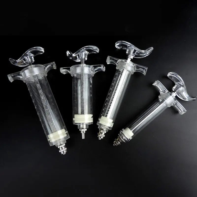 Reusable Syringe Disposable Syringe 10/20/30/50/100ml Veterinary Plastic Steel Syringe Fine Syringe Feeder Tools Pet Bird Parrot Animal Feeding