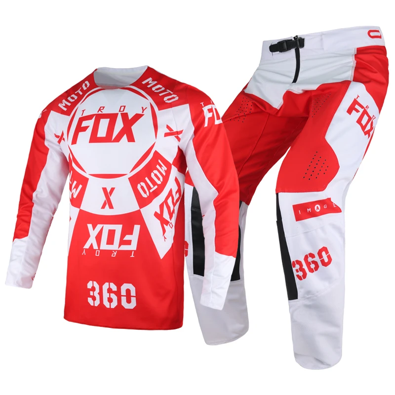 Conjunto de ropa de para Motocross, Conjunto de y pantalones para MX, ATV, BMX, Dirt Bike, traje todoterreno, color rojo y 360|Combinaciones| - AliExpress