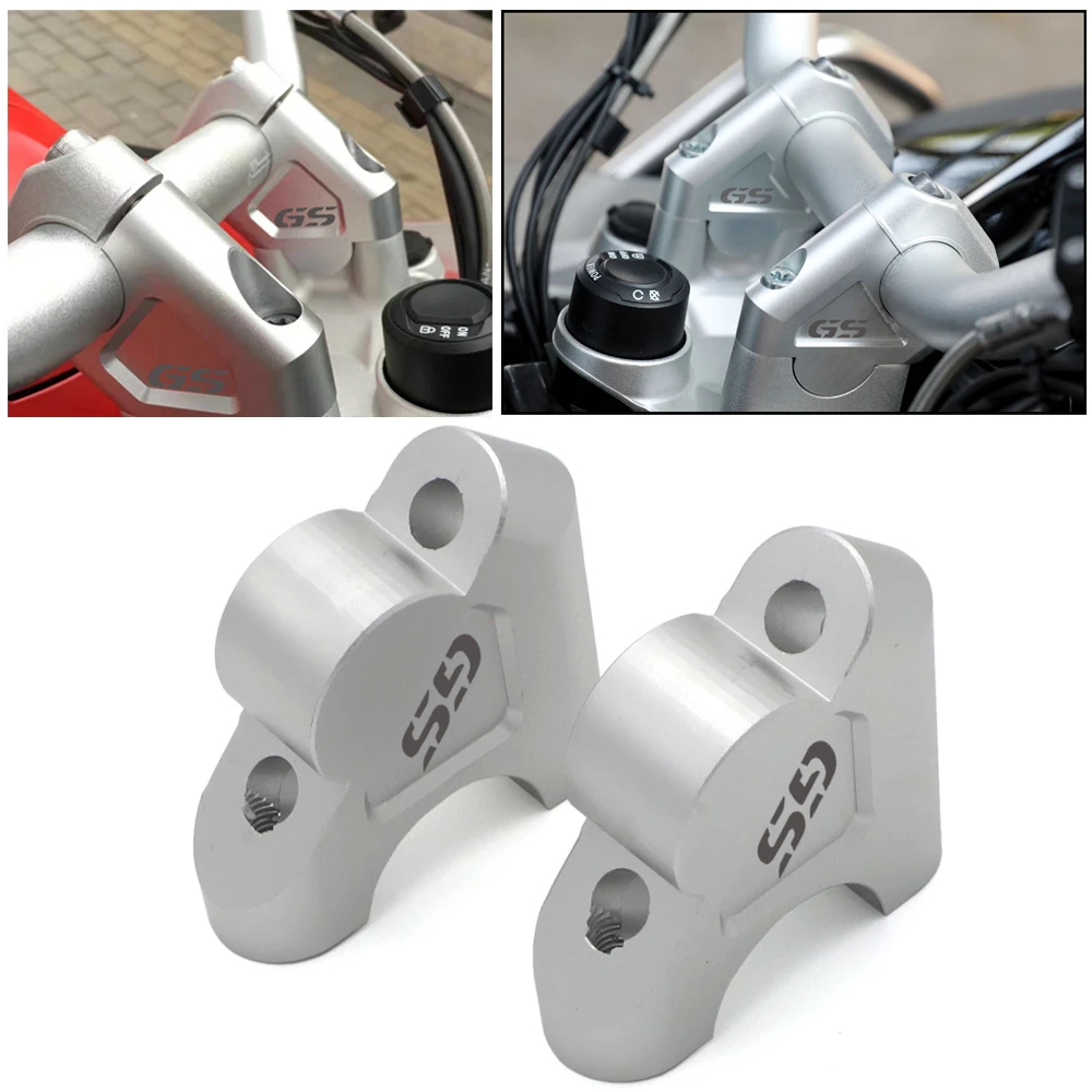2pcs 32mm Handlebar Risers With Bolts fits for BMW R1200GS LC ADV Silver