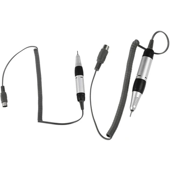 

2Pcs Electric Nail Art Drill Pen Handle File Polish Grind Machine Handpiece Manicure Pedicure Tool - Black & White