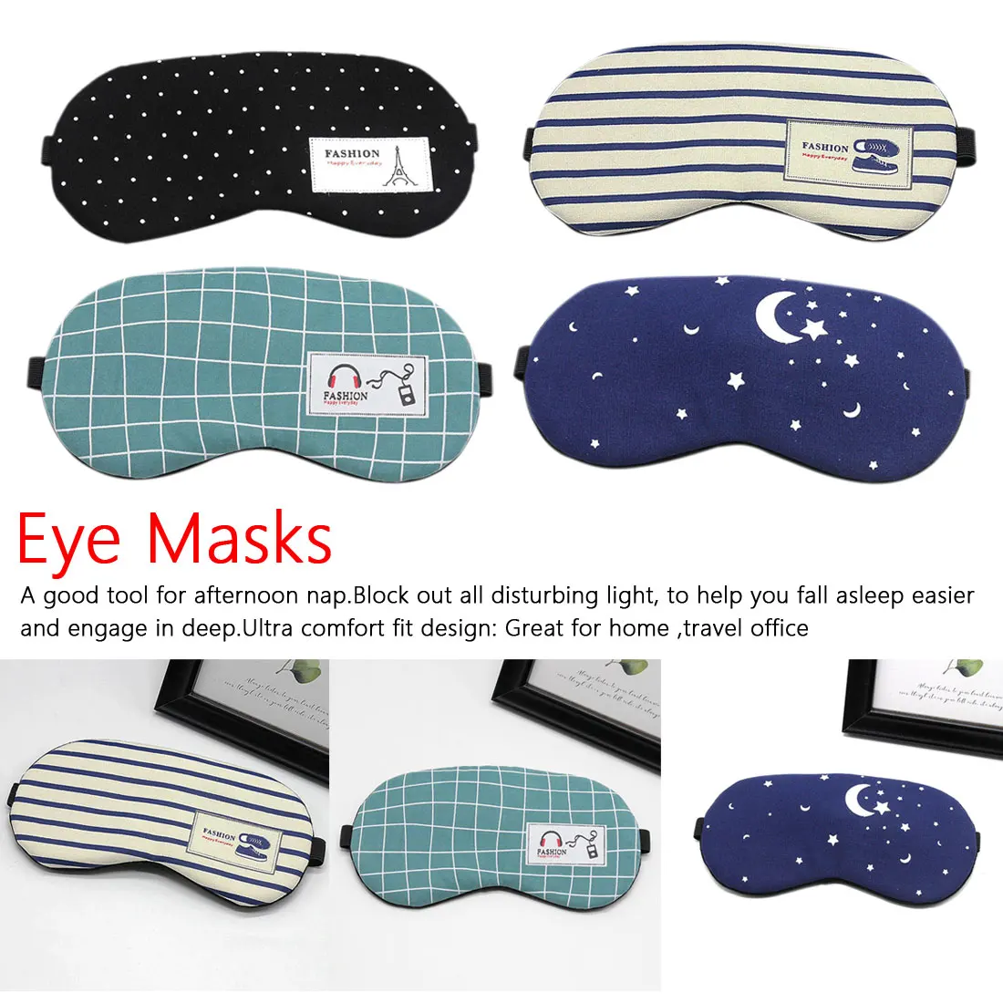 

1pcs Cotton Soft Eye Aid Sleep Mask with Comfortable Ice Compress Gel Travel Rest Party Eye Shade Cover Blindfold Unisex