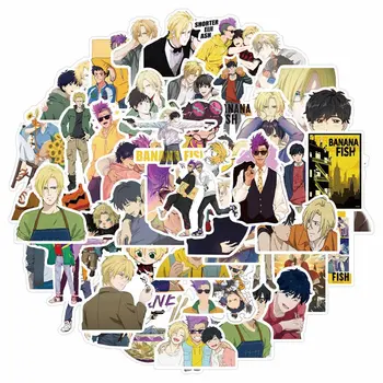 

50Pcs Anime BANANA FISH Carton Toy PVC Sticker For Skateboard Luggage Notebook Laptop Decals Photos Stickers Toy