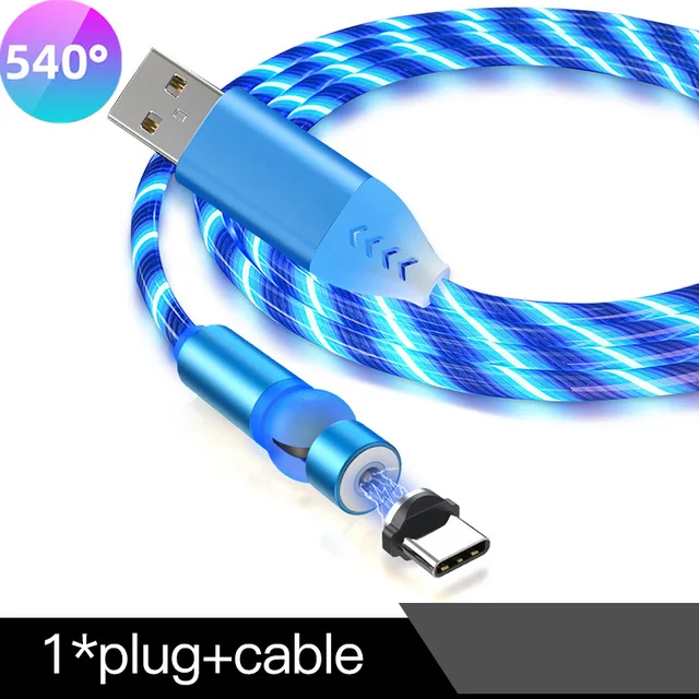 Glowing Data Cable Mobile Phone Charging Cables LED Micro USB Type C Charger For iPhone Samsung Android USB C Charge Wire Cord quick charge 2.0 Chargers