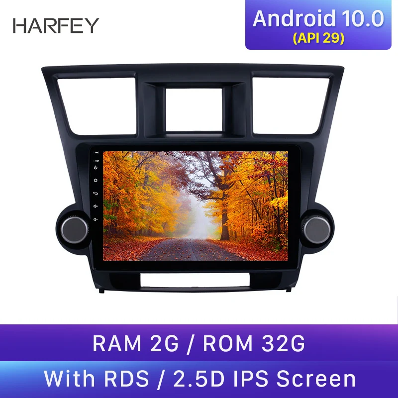 Harfey аудио для 2014 2015 Toyota Highlander 2Din Android10.0 автомобильный Радио GPS мультимедийный