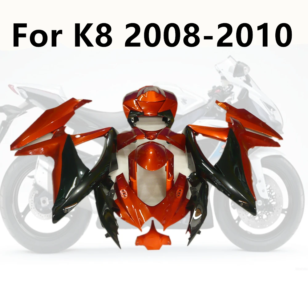 

Cowling Motorcycle for Suzuki GSXR600 GSXR750 08-09-10 K8 2008-2010 Orange Kit Decal Full Fairing Kits Injection Bodywork