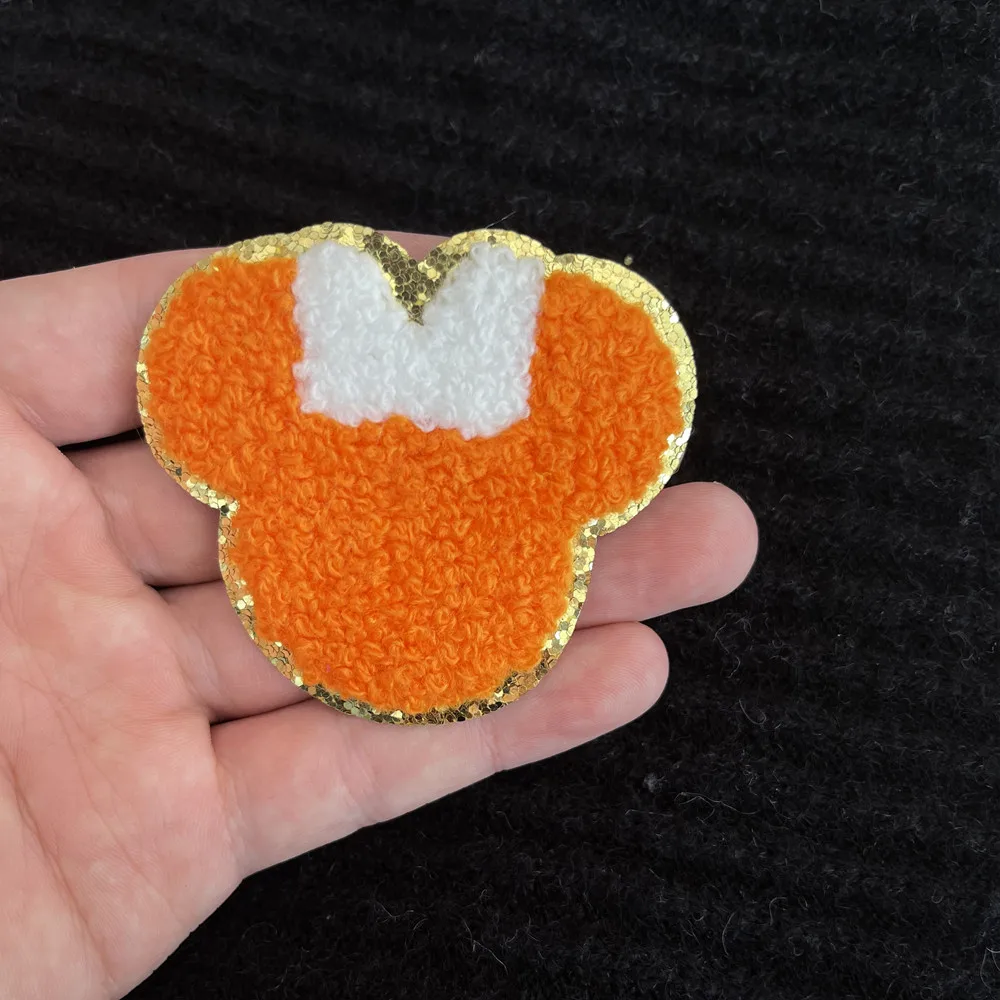 1Pc Sequin Chenille Embroidery Patches Rainbow/Lightning/Heart Patches Appliques Iron On Patches For Children Woman Clothes 