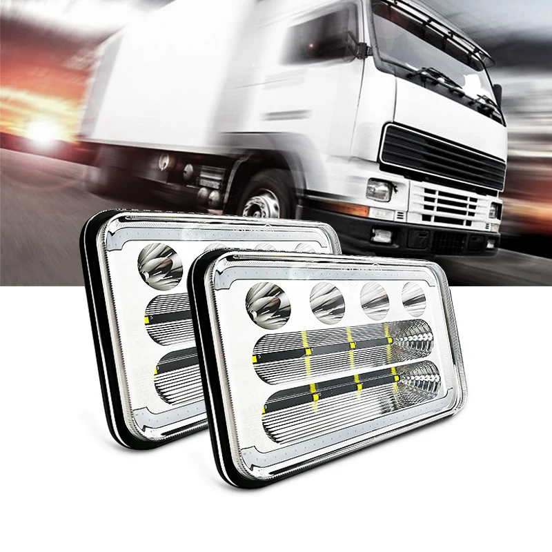 

Auto Lighting System 4 inch LED Headlight Rectangular 6inch 4*6 Headlamp for Tractors ATVs Forklifts Motorcycles