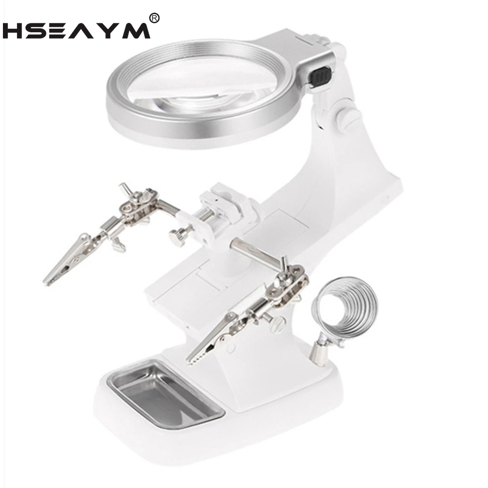 

Вращающаяся на 360 градусов Светодиодная лампа, супер яркая увеличительная лупа, Настольная гравировка, микро-резьба, сварка, ремонт, лупа, увеличительное стекло, лупа