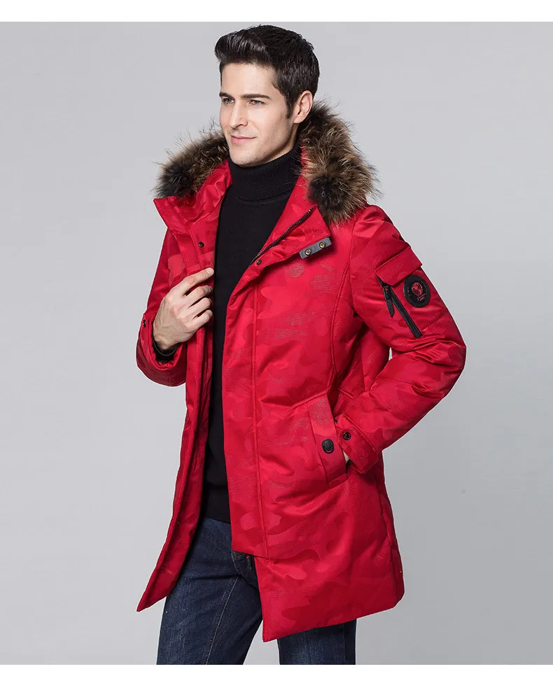 New Down Jacket Men's Winter 90% White Duck Down Jacket Camouflage Hooded Down Coat Male Parka Men Windbreaker Pluma Hombre Yes