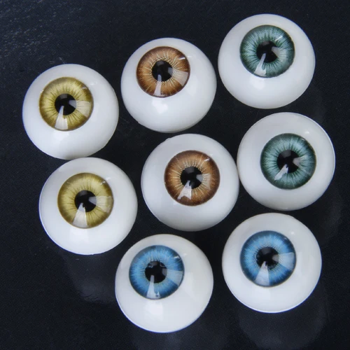 4 Pairs 14mm Round Acrylic Eyes Doll Bear Craft Plastic Eyeball for Doll and Craft Making Accessories