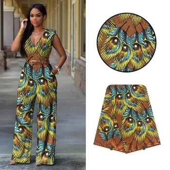 

Latest African Fabric Ankara Wax Textile/Kitenge/Pagnes for African dress 100% Cotton 6 yards YBGSW-205