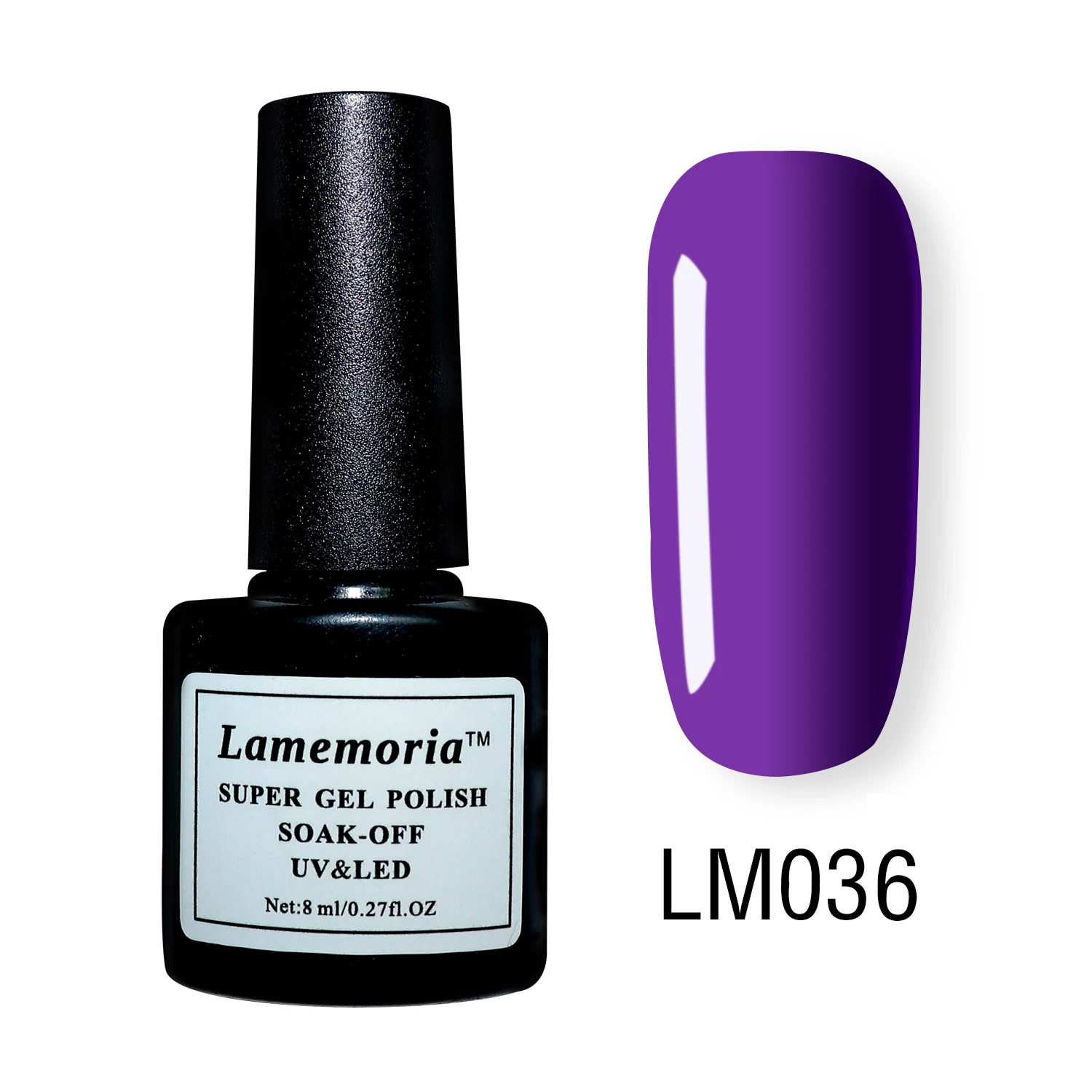 Lamemoria Гель-лак для ногтей 8 мл фиолетовый красный черный серый замачиваемый УФ Гель-лак клей маникюрный лак Инструменты для дизайна ногтей - Цвет: LM036