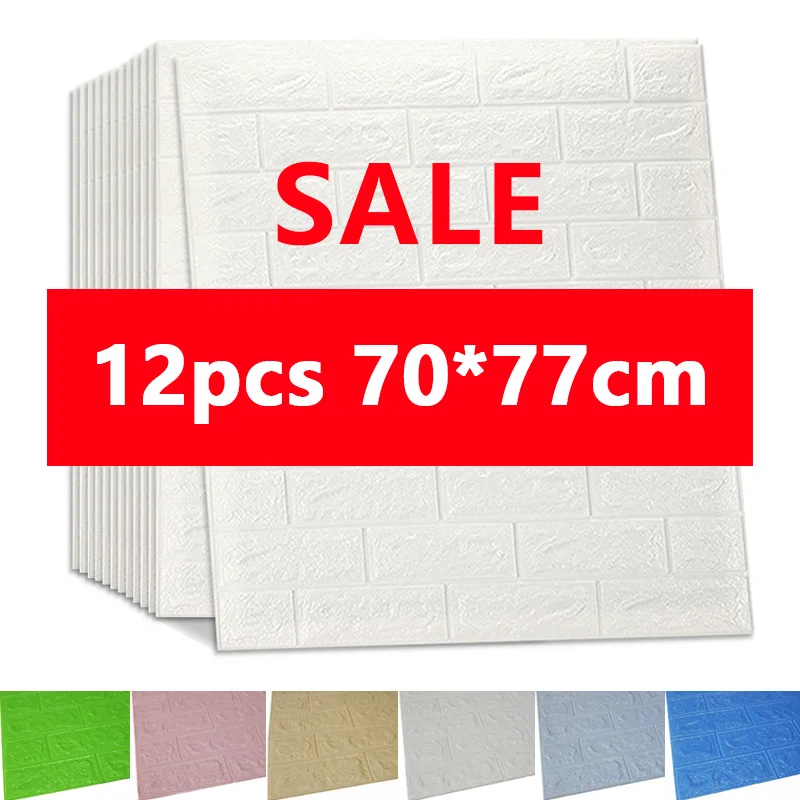 Wall-Stickers Backdrop Bedroom-Decor Imitation-Brick Kitchen Tv Living-Room Waterproof