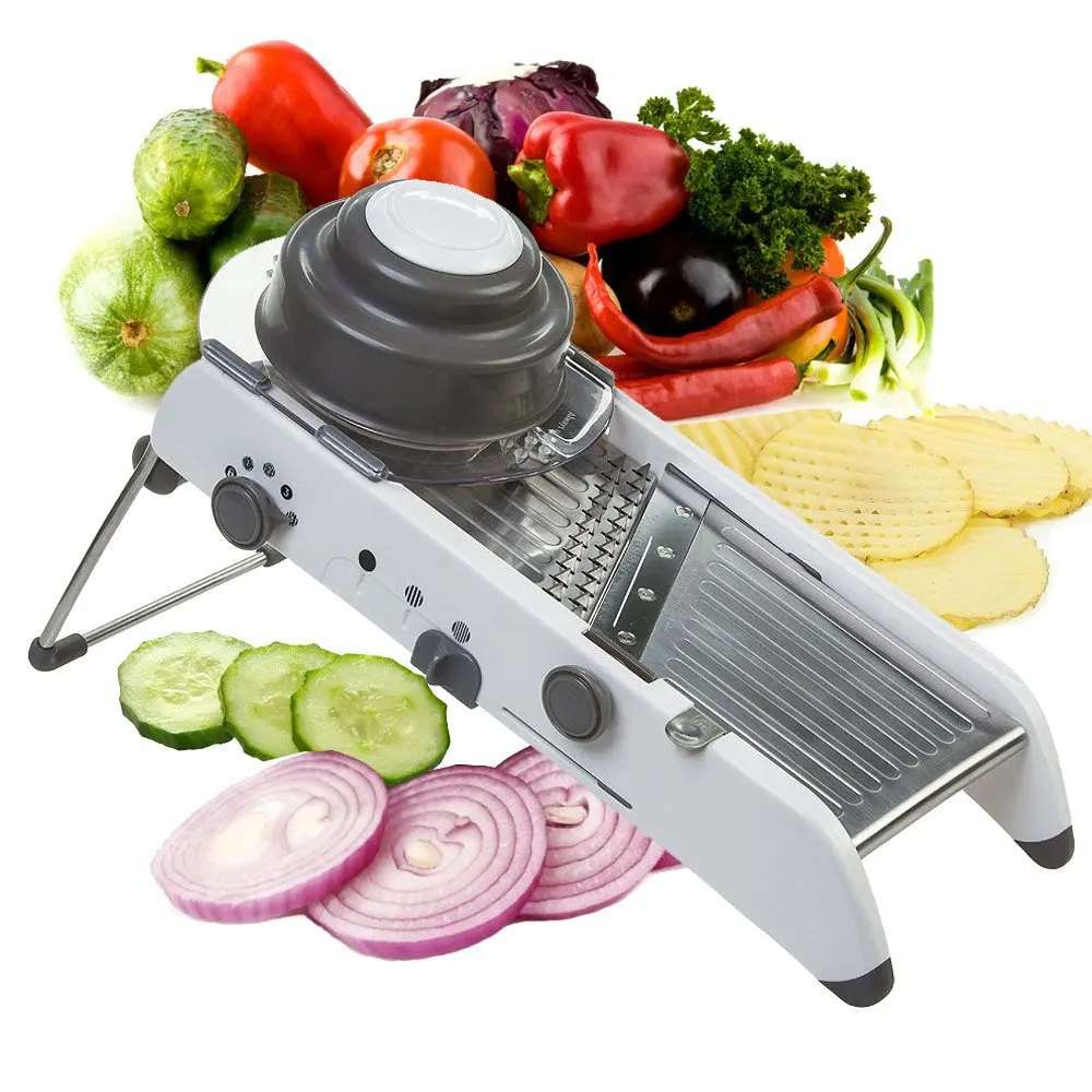  Smart Mandoline Manual Vegetable Fruit Slicer Potato Carrot Grater Fruit Slicer Cutter Chopper Juli - 4000114315883