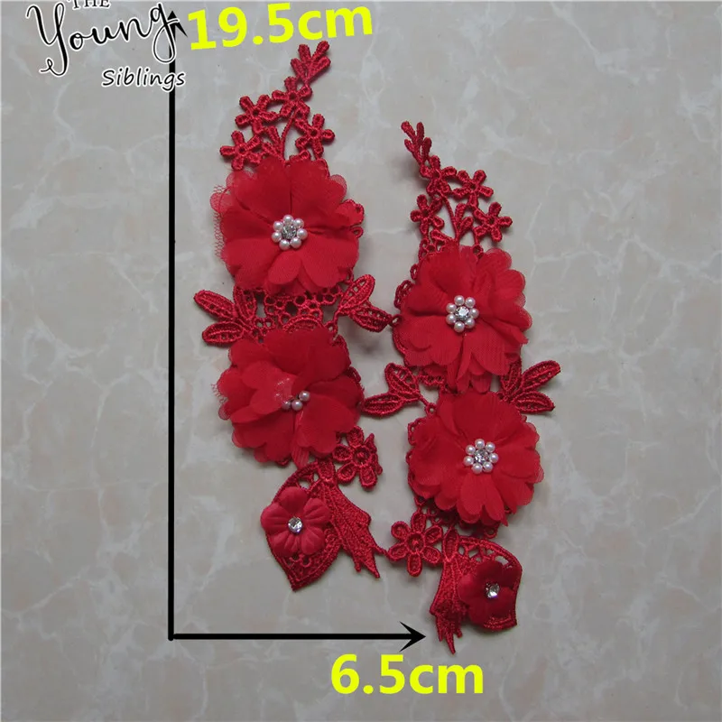1PCS Модный стиль вышивка аппликация кружево декольте DIY шитье кружевной воротник декоративные аксессуары для свадебного платья товары для рукоделия - Цвет: 1PCS