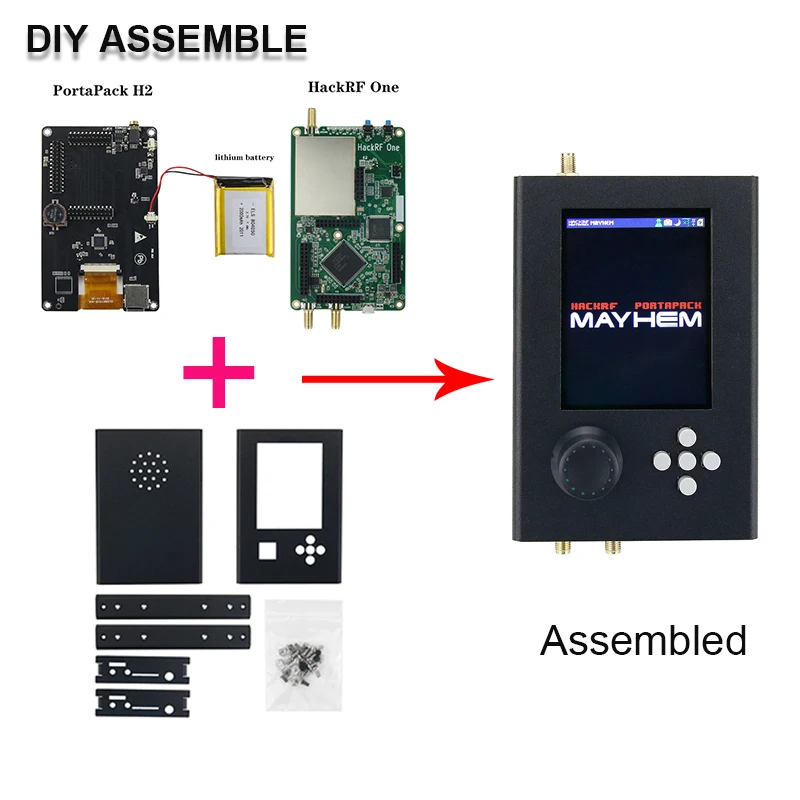 Wishcolor HackRF One R9 V1.9.1 PortaPack H2 + HackRF One + 5 ׳ +  ̺ SDR Ʈ  , 1MHz-6GHz 