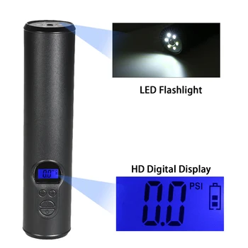 

Portable Air Compressor Mini Air Inflator Hand Held Tire Pump with Digital LED Light Li-ion 12V 150PSI for Car Bicycle RV Tires