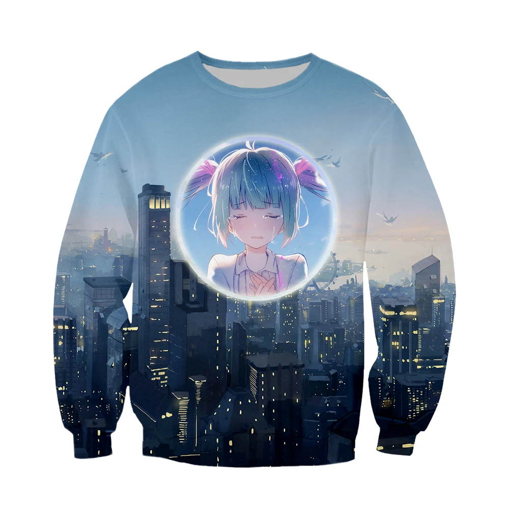 

Sweatshirt Sportswear Hoodie Unisex Sportswear Sweater Hatsune Miku Pattern 3D Print Sportswear Sweater Cotton Sportswear