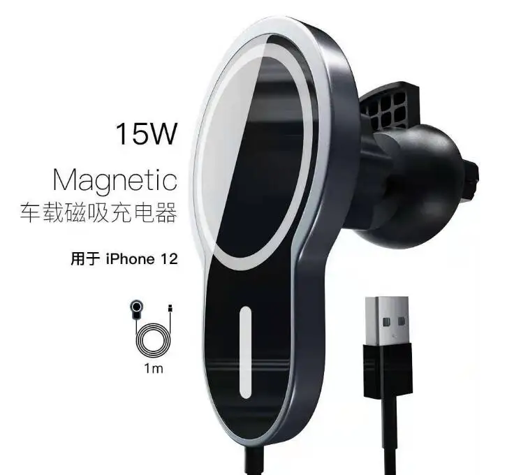 20pcs 15W Wireless Charger  Car Charger For iPhone 12 Pro Max 12 samsung s10  wireless charging Magnetic   Holder universal
