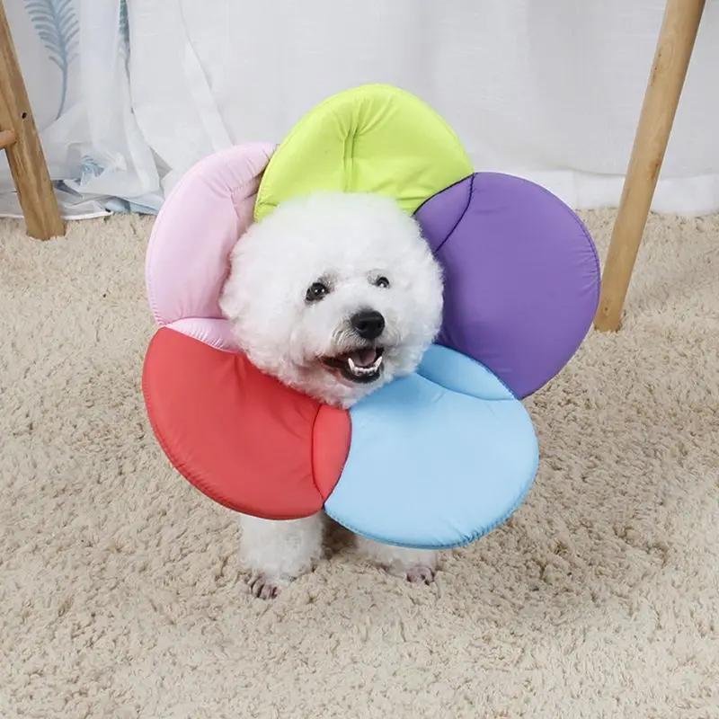 Pet Recovery Cone e-ошейник кошка собака Comfortabe цветочный узор елизабетанский ошейник цветок Анти-захват ПЭТ щит